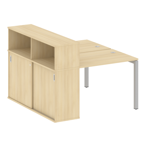 Бенч-система с шкафом-купе на П-обр. м/к Metal System Quattro 50БП.РС-СШК-2.1 фото 11