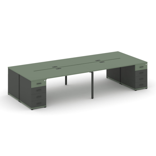 Бенч-система на 4 места с 2 опорными тумбами Concept CN.DRS-426 фото 2