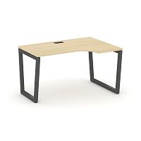 Style Project Стол рабочий эргоном. SN-5T2.SPA-001(R) Акация Лорка/Металл Антрацит/Заглушка Пластик