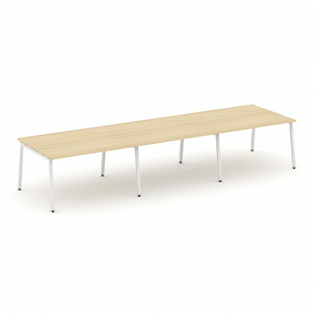 Style Project Стол переговорный SN-4A.SPRG-053.3 Акация Лорка/Металл Белый 4410*1180*750