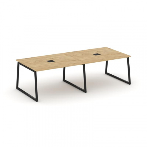 Style Project Стол переговорный SN-4T1.SPRG-043 Акация Лорка/Металл Антрацит/Заглушка Металл Антраци фото 3