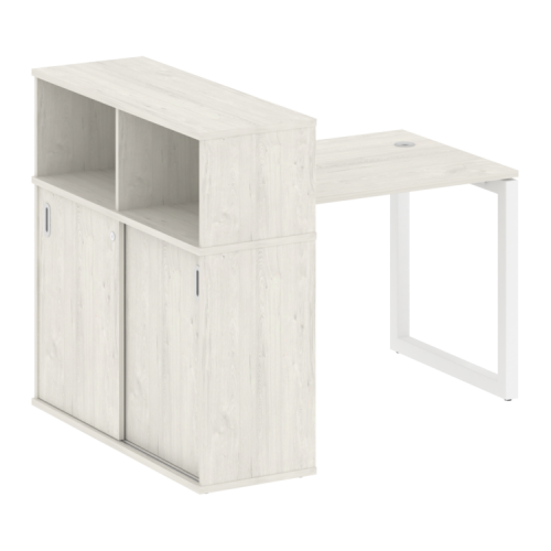 Стол офисный с шкафом-купе на О-обр. м/к Metal System Quattro 50БО.РС-СШК-3.1 фото 9