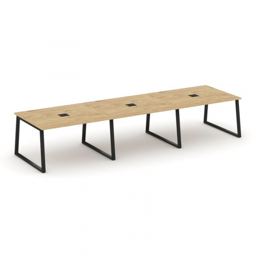 Style Project Стол переговорный SN-6T1.SPRG-054 Акация Лорка/Металл Антрацит/Заглушка Металл Антраци фото 2