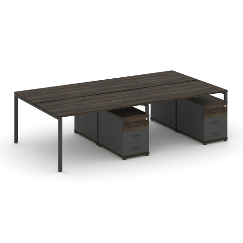 Бенч-система на 4 места с 2 опорными тумбами Concept CN.DRS-319 фото 3