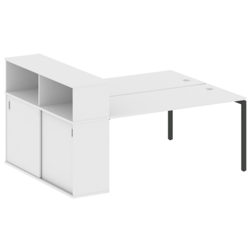 Бенч-система с шкафом-купе на П-обр. м/к Metal System Quattro 40БП.РС-СШК-2.4 фото 13