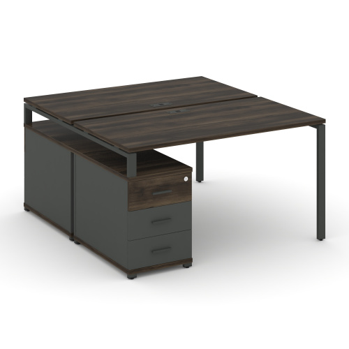 Бенч-система на 2 места с опорной тумбой Concept CN.DRS-301 фото 3