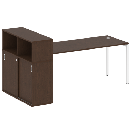 Стол офисный с шкафом-купе на П-обр. м/к Metal System Quattro 40БП.РС-СШК-3.5 фото 5