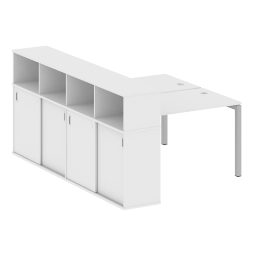 Бенч-система с шкафом-купе на П-обр. м/к Metal System Quattro 50БП.РС-СШК-4.2 фото 7