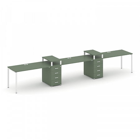 Бенч-система на 3 места с 2 опорными тумбами Concept CN.ORS-452