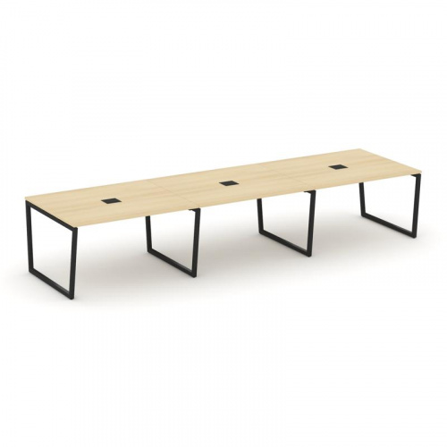 Style Project Стол переговорный SN-4T2.SPRG-052 Акация Лорка/Металл Антрацит/Заглушка Металл Антраци фото 19