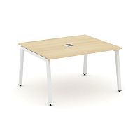 Style Project Стол переговорный SN-5A.SPRG-032 Акация Лорка/Металл Белый 1180*1180*750