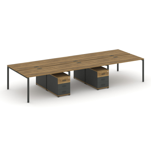 Бенч-система на 6 мест с 2 опорными тумбами Concept CN.DRS-342