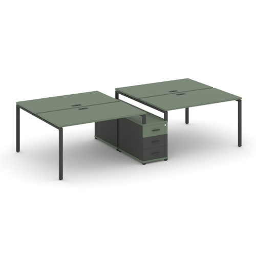 Бенч-система на 4 места с опорной тумбой Concept CN.DRS-309 фото 2