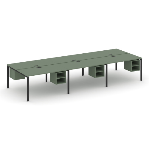 Бенч-система на 6 мест с подвесными тумбами Concept CN.DRS-145