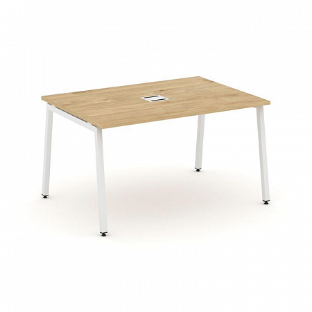 Style Project Стол переговорный SN-4A.SPRG-004 Тиквуд Светлый/Металл Белый 1580*980*750