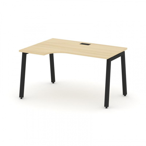 Style Project Стол рабочий эргоном. SN-5A.SPA-021(L) Дуб Табак/Металл Белый 1380*800/980*750