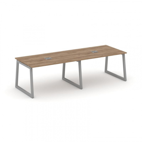 Style Project Стол переговорный SN-5T1.SPRG-013 Акация Лорка/Металл Антрацит/Заглушка Металл Антраци фото 11